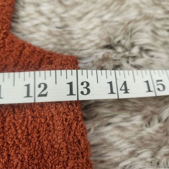 Forever 21 Soft Plush Cropped‎ Tank Top Burnt Orange Size Medium - Picture 8 of 9